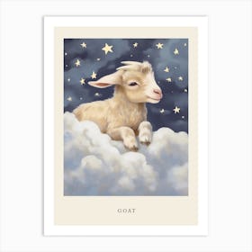 Sleeping Baby Goat 1 Nursery Poster Art Print