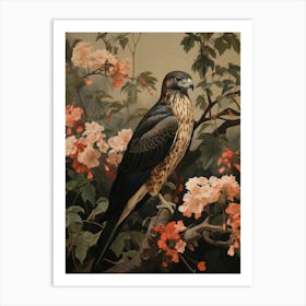 Dark And Moody Botanical Hawk 2 Art Print