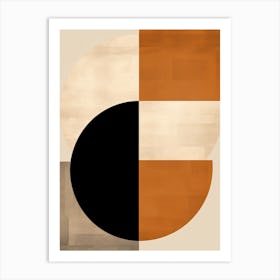 Mid Century Beige Dreamscape Art Print