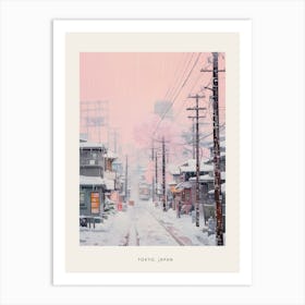 Dreamy Winter Painting Poster Tokyo Japan 1 Art Print