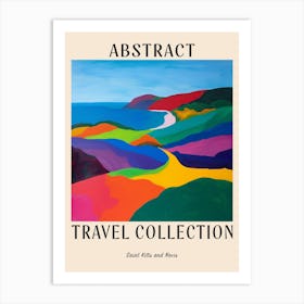 Abstract Travel Collection Poster Saint Kitts And Nevis 2 Art Print