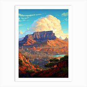 Cape Town Pixel Art 8 Art Print