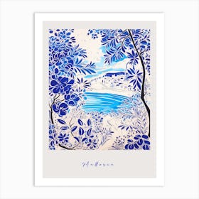 Mallorca Spain 2 Mediterranean Blue Drawing Poster Art Print