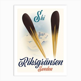 Ski Riksgränsen Sweden Art Print