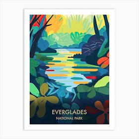 Everglades National Park Travel Poster Matisse Style 1 Art Print