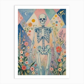 Skeleton In The Garden no1 Art Print