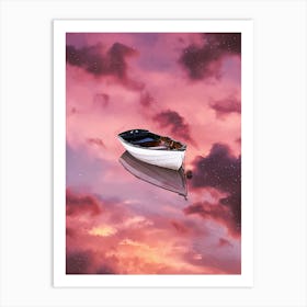 Boat In The Sky Art Print