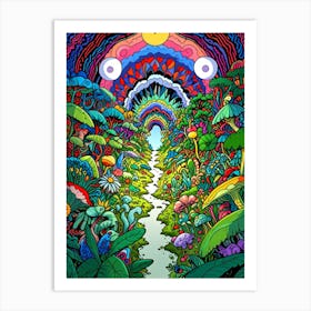 Psychedelic Forest Art Print