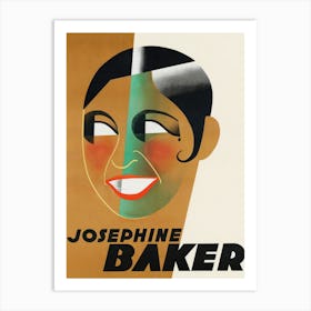 Josephine Baker Art Deco Vintage Poster Art Print