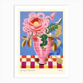 Spring Collection Roses Flower Vase 2 Art Print