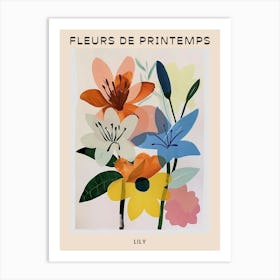 Spring Floral French Poster  Lily 1 Art Print