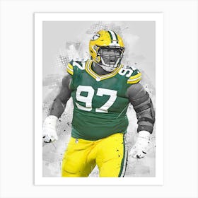 Kenny Clark Green Bay Packers Art Print