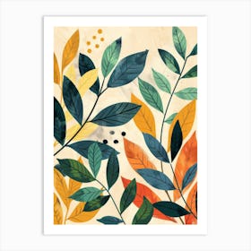 Abstract Leaves 16 Art Print