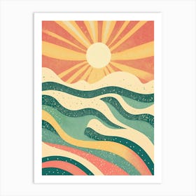 Sunset At The Beach 44 Art Print