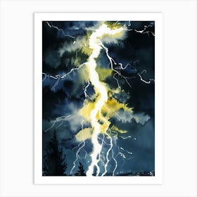 Lightning In The Sky Art Print