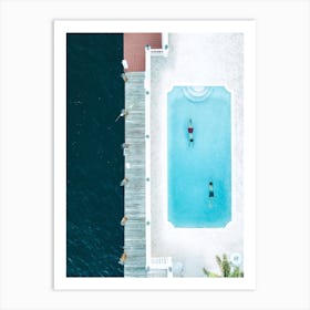 Aerial Swimming Pool Art Print