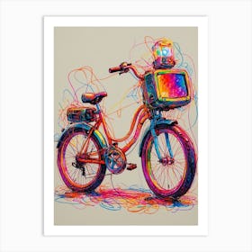 Tv On A Bike 1 Art Print