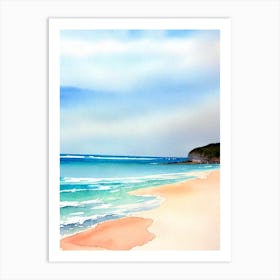 Flynns Beach, Australia Watercolour Art Print