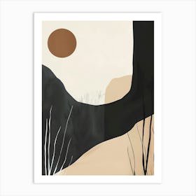 Neutral minimal painting Art Print