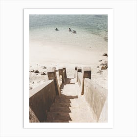 Concrete Steps To Beach Art Print