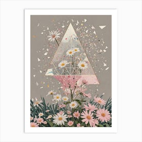 Triangle Daisies no2 Art Print