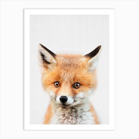 Peekaboo Fox Art Print