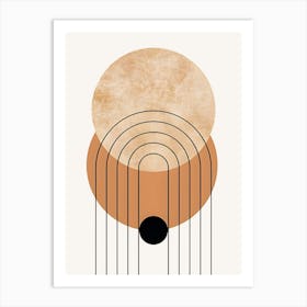 Bohemian Abstract Circles Art Print