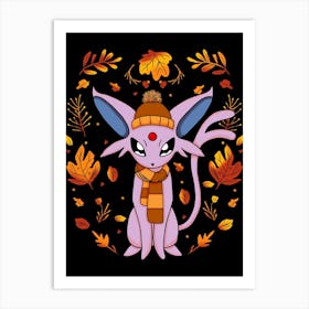 Fall Espeon Art Print