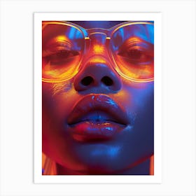 Neon Portrait Art Print