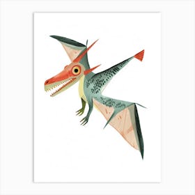 Pteranodon Dinosaur Cute Watercolour 2 Art Print