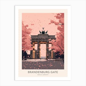 Brandenburg Gate Berlin Germany Travel Poster Art Print