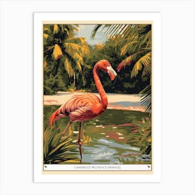 Greater Flamingo Camargue Provence France Tropical Illustration 5 Poster Art Print