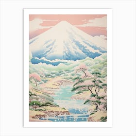 Mount Iwate In Iwate, Japanese Landscape 3 Art Print