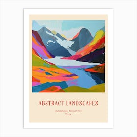 Colourful Abstract Jostedalsbreen National Park Norway 3 Poster Art Print