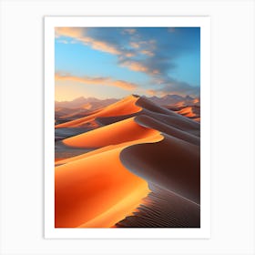 Sunset In The Sahara Art Print