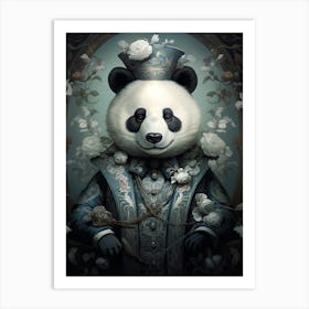 Panda Art In Rococo Style 1 Art Print