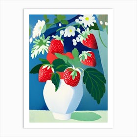 Alpine Strawberries, Plant Abstract Still Life 1 Art Print