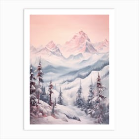 Dreamy Winter Painting Triglav National Park Slovenia 1 Art Print