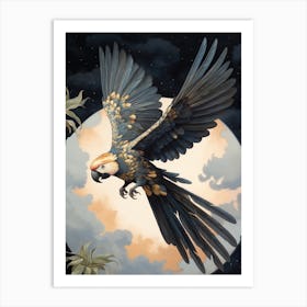 Macaw 1 Gold Detail Painting Art Print