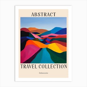 Abstract Travel Collection Poster Turkmenistan 1 Art Print