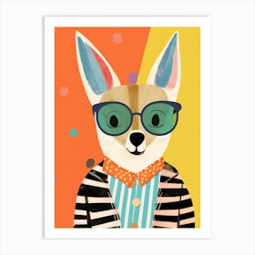 Little Jackal 2 Wearing Sunglasses Art Print