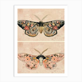 Vintage Butterflies William Morris Style 5 Art Print