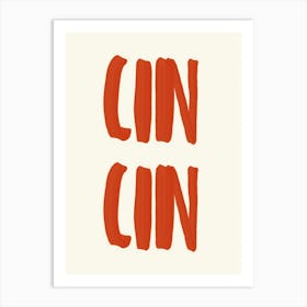 Red Cin Cin Cocktail Art Print