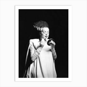 Bride of Frankenstein, Vintage Black and White Old Photo Art Print