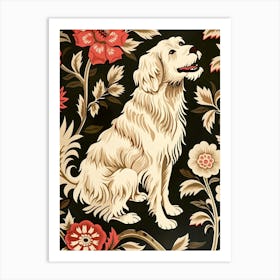 Chinese Lunar Year Of The Dog White 1 Full William Morris Style Art Print