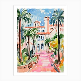 The Cloister At Sea Island   Sea Island, Georgia   Resort Storybook Illustration 1 Art Print