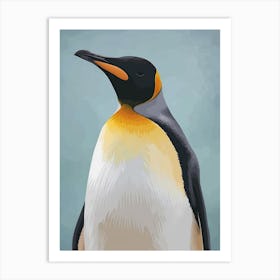 Emperor Penguin Livingston Island Minimalist Illustration 1 Art Print