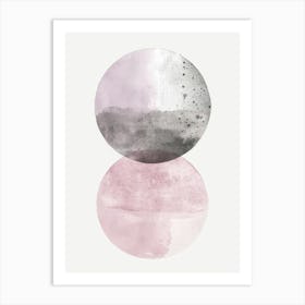 Pink And Grey 2 Art Print