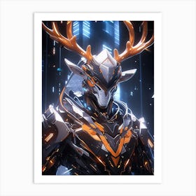 Futuristic Deer Art Art Print