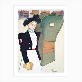 Woman Holding Book, Edward Penfield Art Print